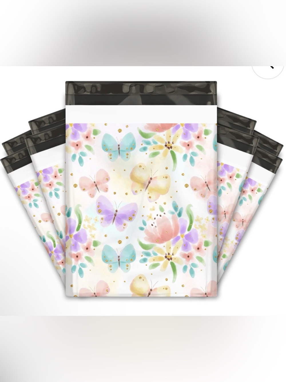 Polymailers: (20) 10x13 Butterfly Floral Multi-Colored